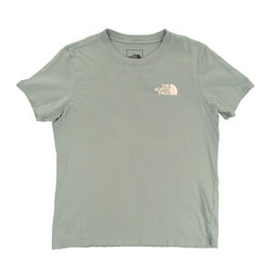 North Face Shirt Womens Small Blue Never Stop Exploring Tee Outdoors 100% Cotton